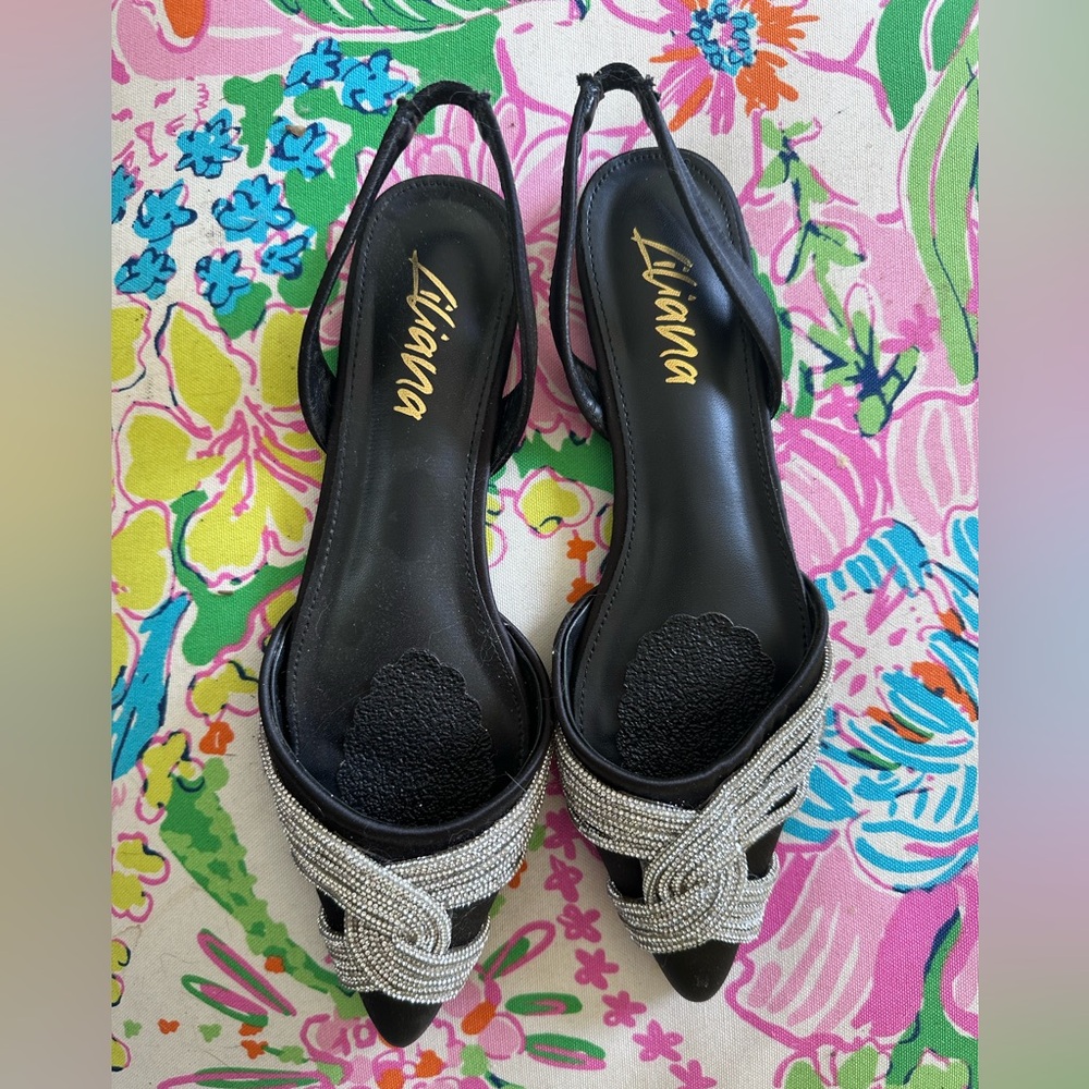 Black and Silver Women's Sandals